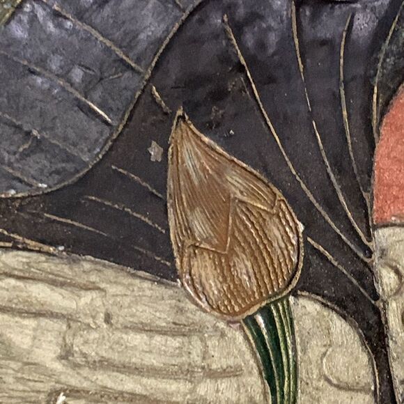 Vintage Kingfisher Enamel & Brass Bird Dish Decor Made In India - Picture 9 of 17